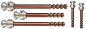 Preview: Schnell-Verriegelungszapfen für RTC 1028 "Steck-Variante" kurz 276mm